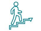 Person walking upstairs icon